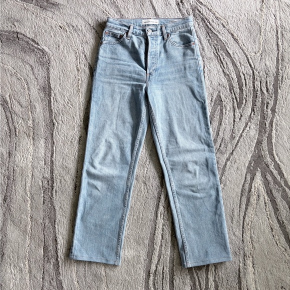 Denim Forum Denim - Denim Forum The Arlo High Rise Straight Jeans W26 27L